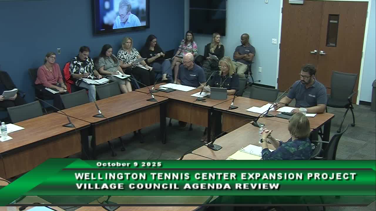 Council asked to approve $61,900 task order for construction inspection at Wellington Tennis Center expansion