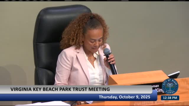 Virginia Key Beach Park Trust approves 2026 meeting dates, files annual report; accepts absence waivers