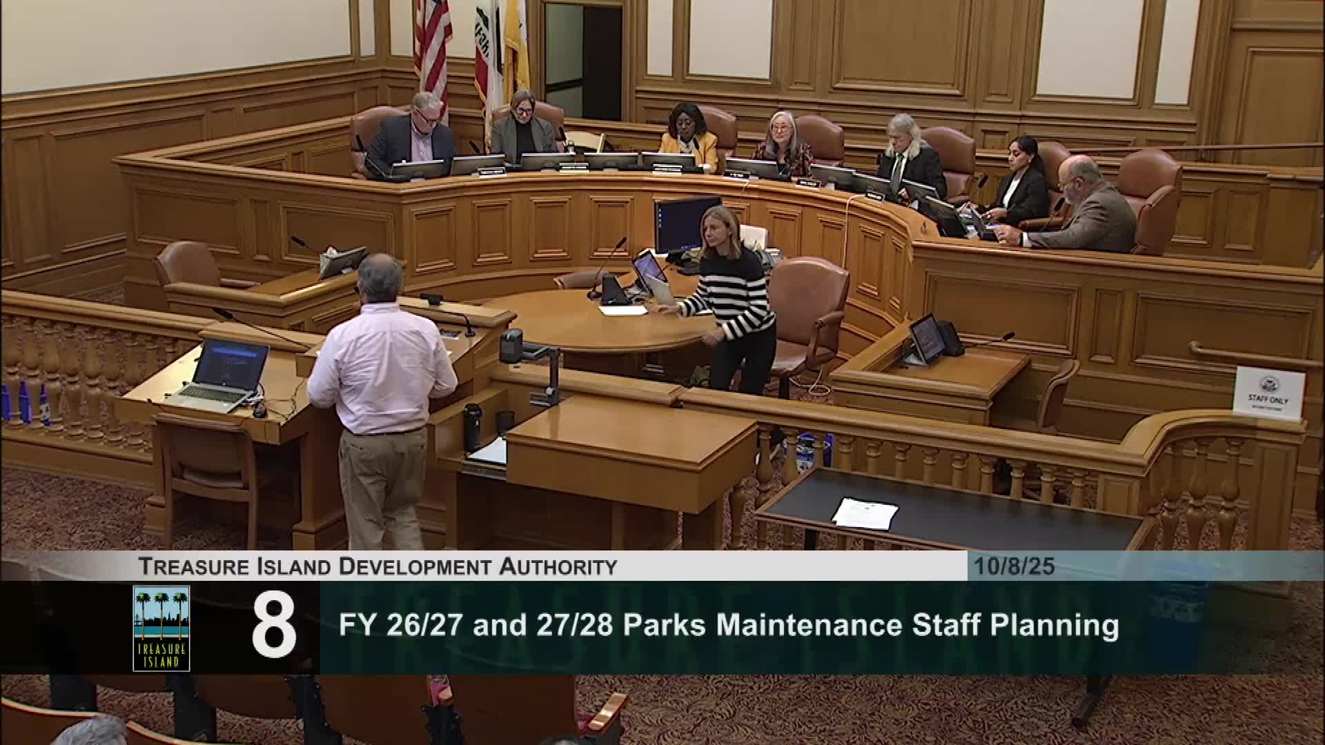 Rec and Park staffing plan, $3.5M annual budget presented to TIDA as draft MOU due in December