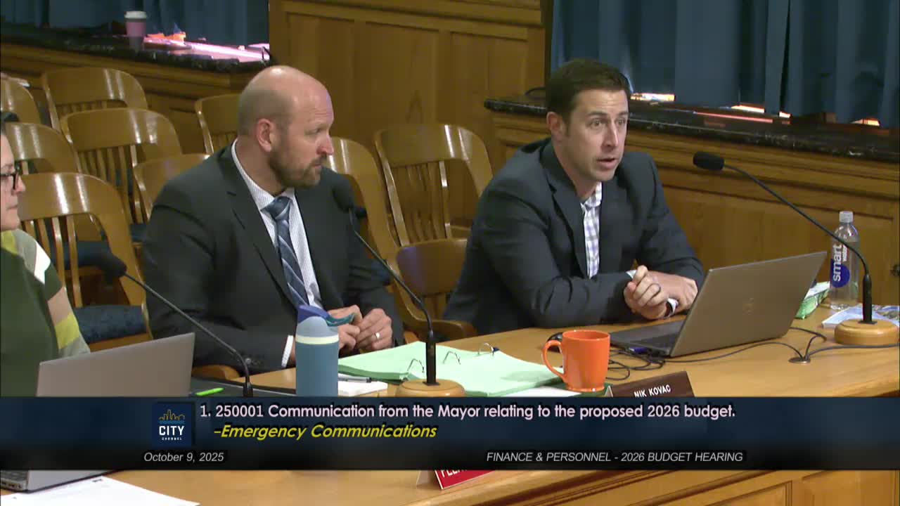 Emergency Communications presents 2026 budget; highlights 9-1-1 universal call-taker training, QA and text-to-911 rollout