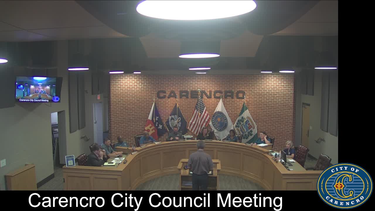 Carencro staff recommend award of $42.7 million wastewater plant bid pending USDA and water‑sector concurrence