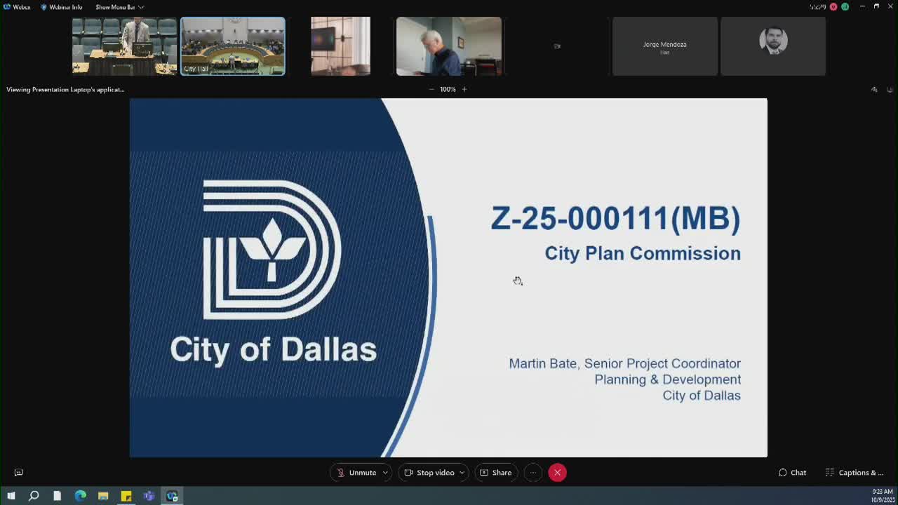 Plan Commission approves amendment to PD‑1113 on Walton Walker Boulevard with condition tweaks