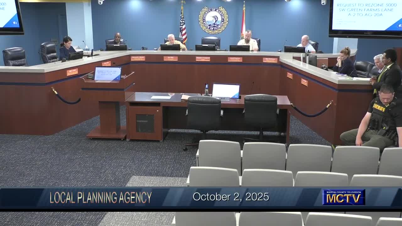 Martin County panel unanimously approves rezoning for 5000 Southwest Green Farms Lane in Palm City