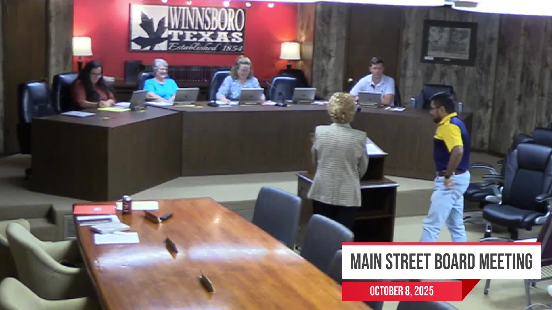 Main Street director recommends four community members for Main Street Advisory Board; recommendation to go to city council