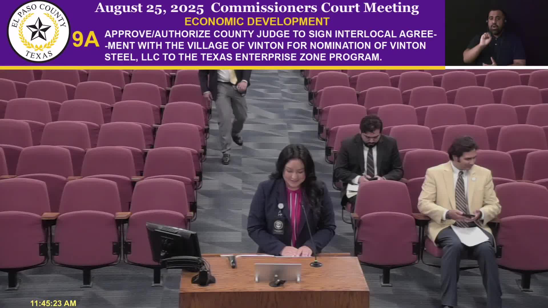 El Paso court nominates Vinton Steel for double‑jumbo Texas enterprise zone after company pledges $255 million investment