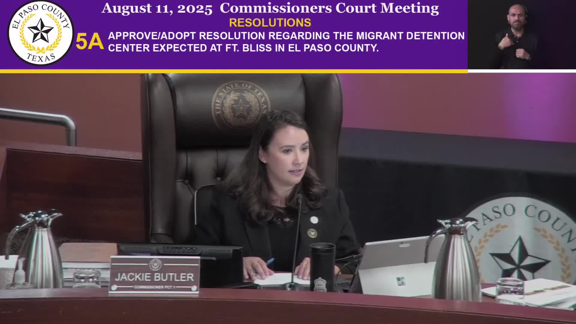 El Paso Commissioners Court adopts resolution demanding transparency, access for Fort Bliss migrant detention site