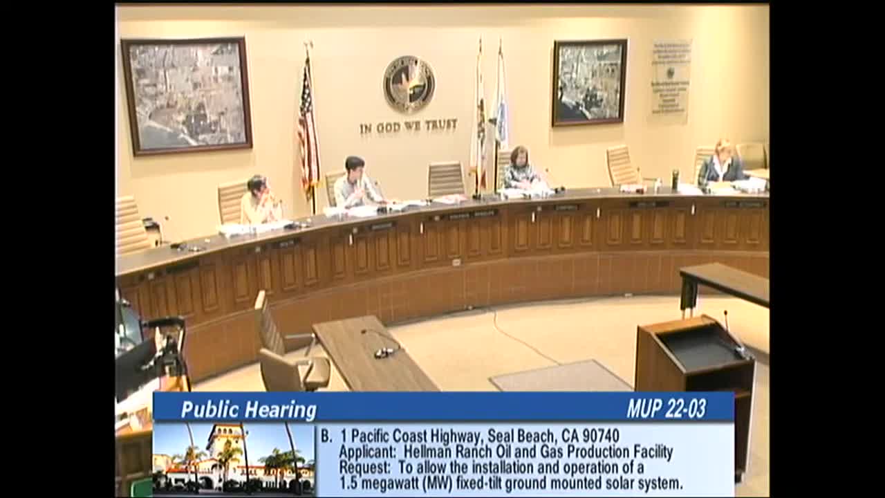Seal Beach planning commission approves 1.5 MW Hellman Ranch solar project over objections, adopts MND