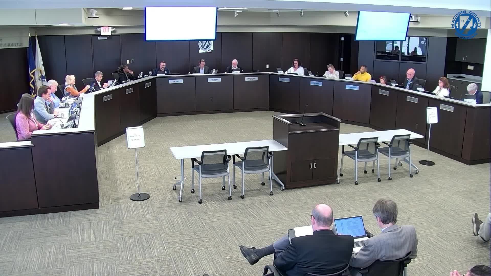 Macomb commissioners send 0.1‑mill proposal for Martha T. Berry facility upgrades to full board after heated debate