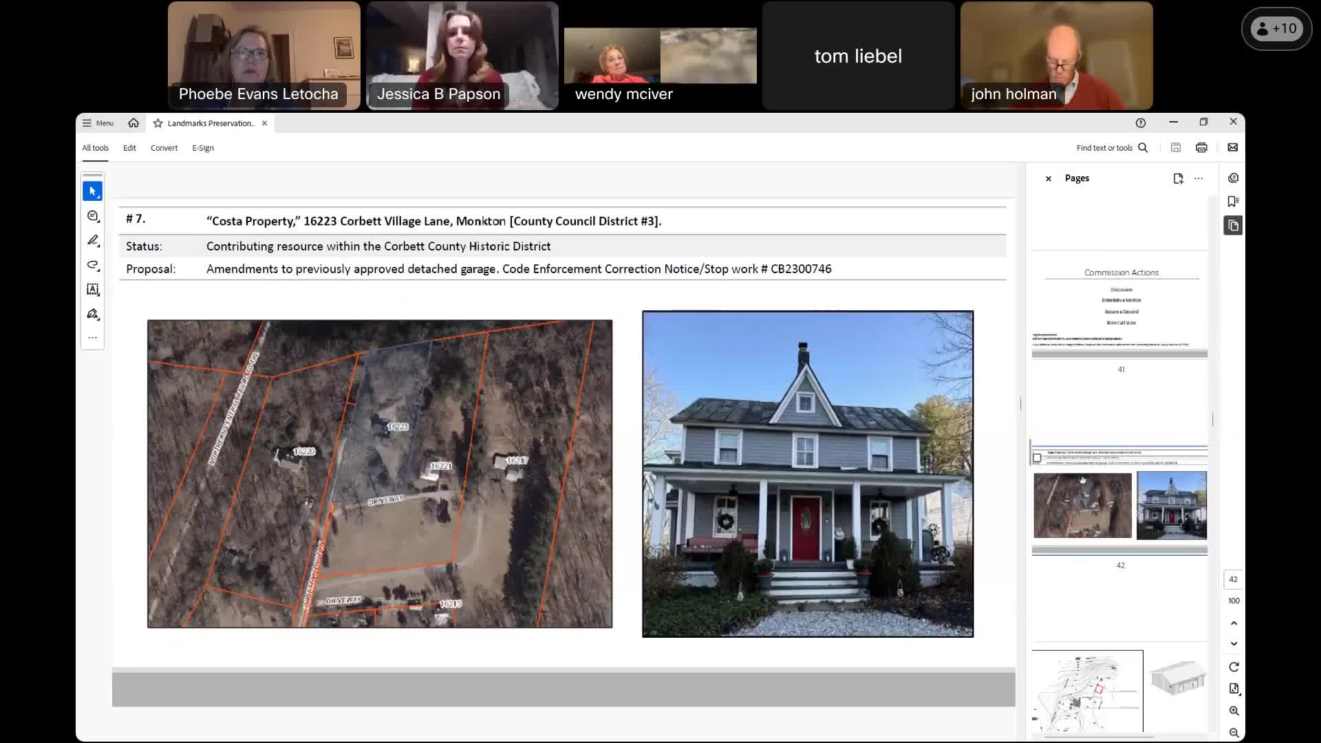 Corbett neighbors and commissioners clash over garage roof pitch; owner asked to return with revised design