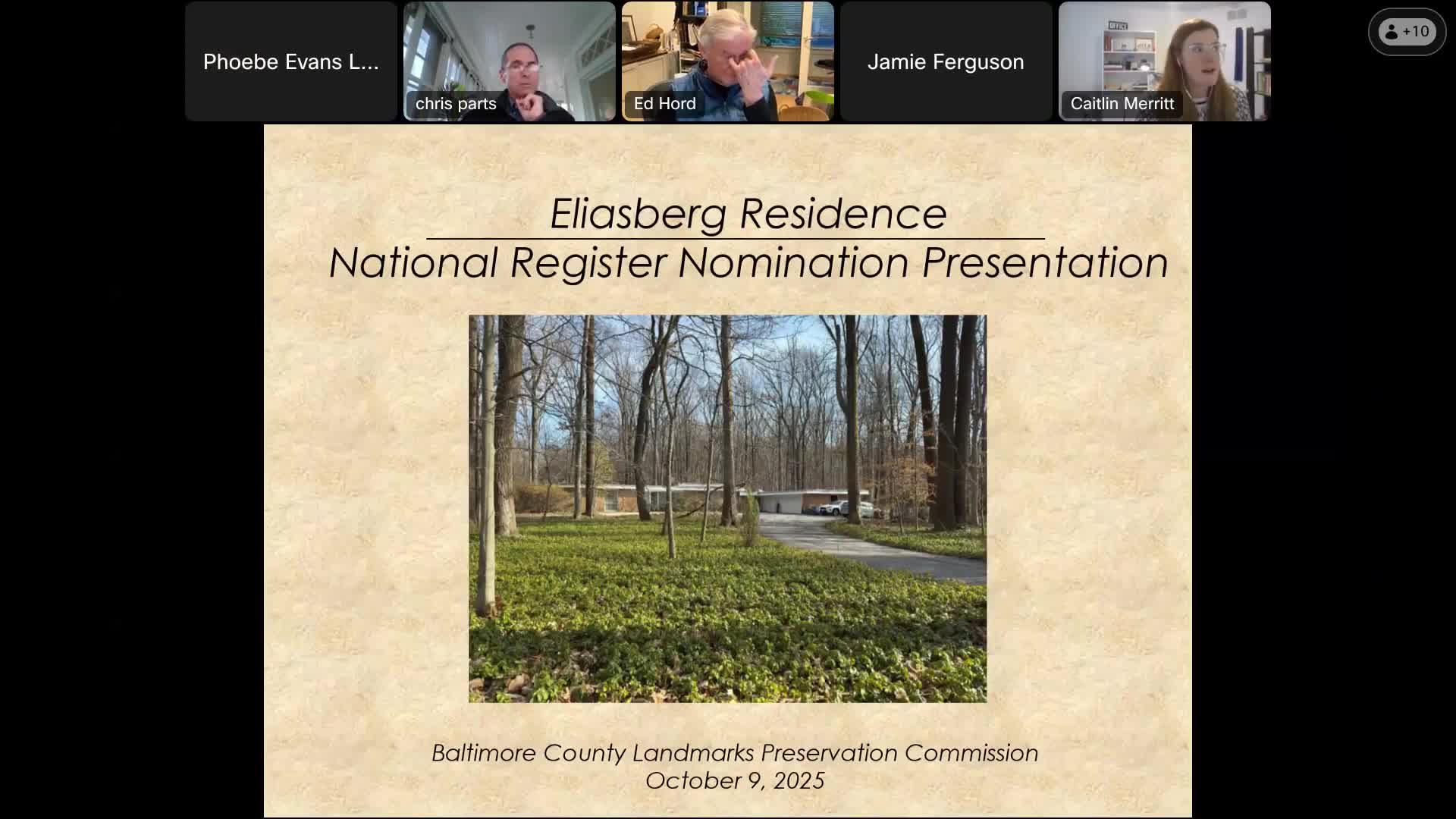 Baltimore County commission backs Eliasburg Residence nomination to National Register