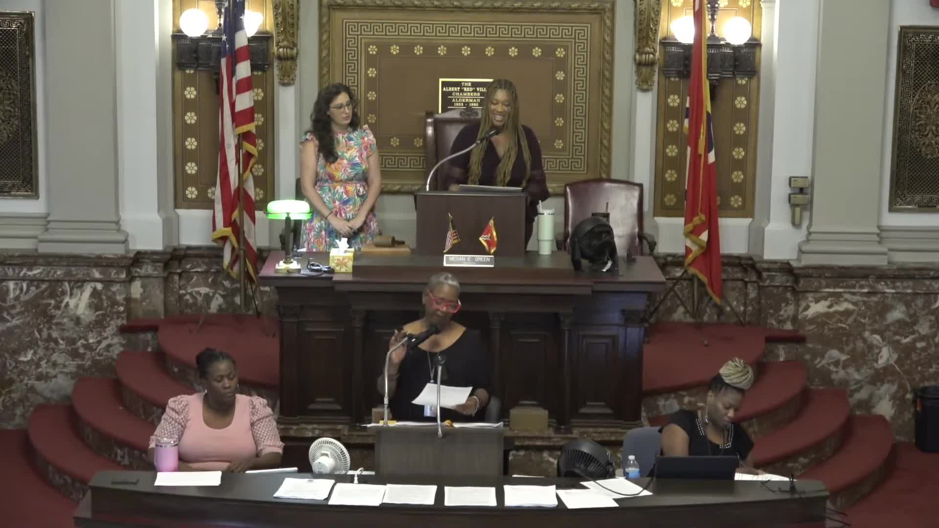 Board honors Chelsea Murtaugh with resolution for service as legislative assistant