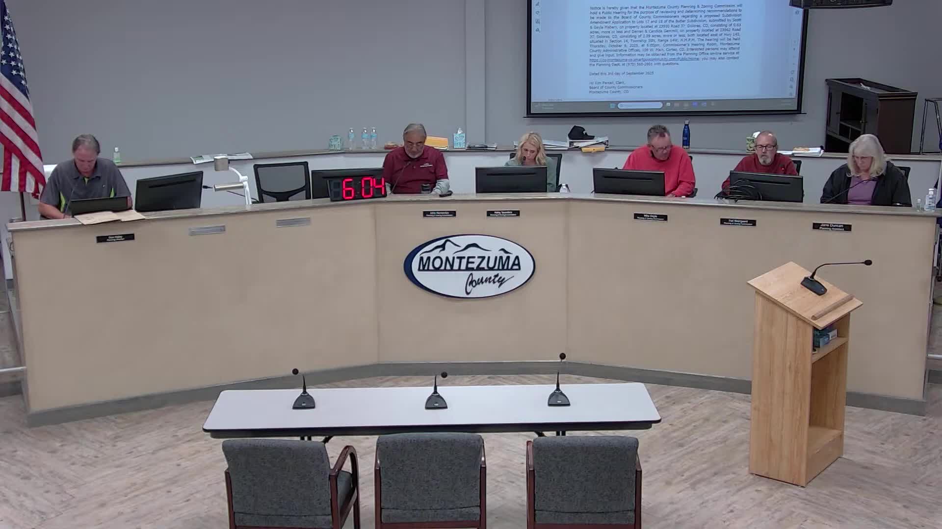 Montezuma County planning commission recommends approval of Butler Subdivision lot-line adjustment near Dolores