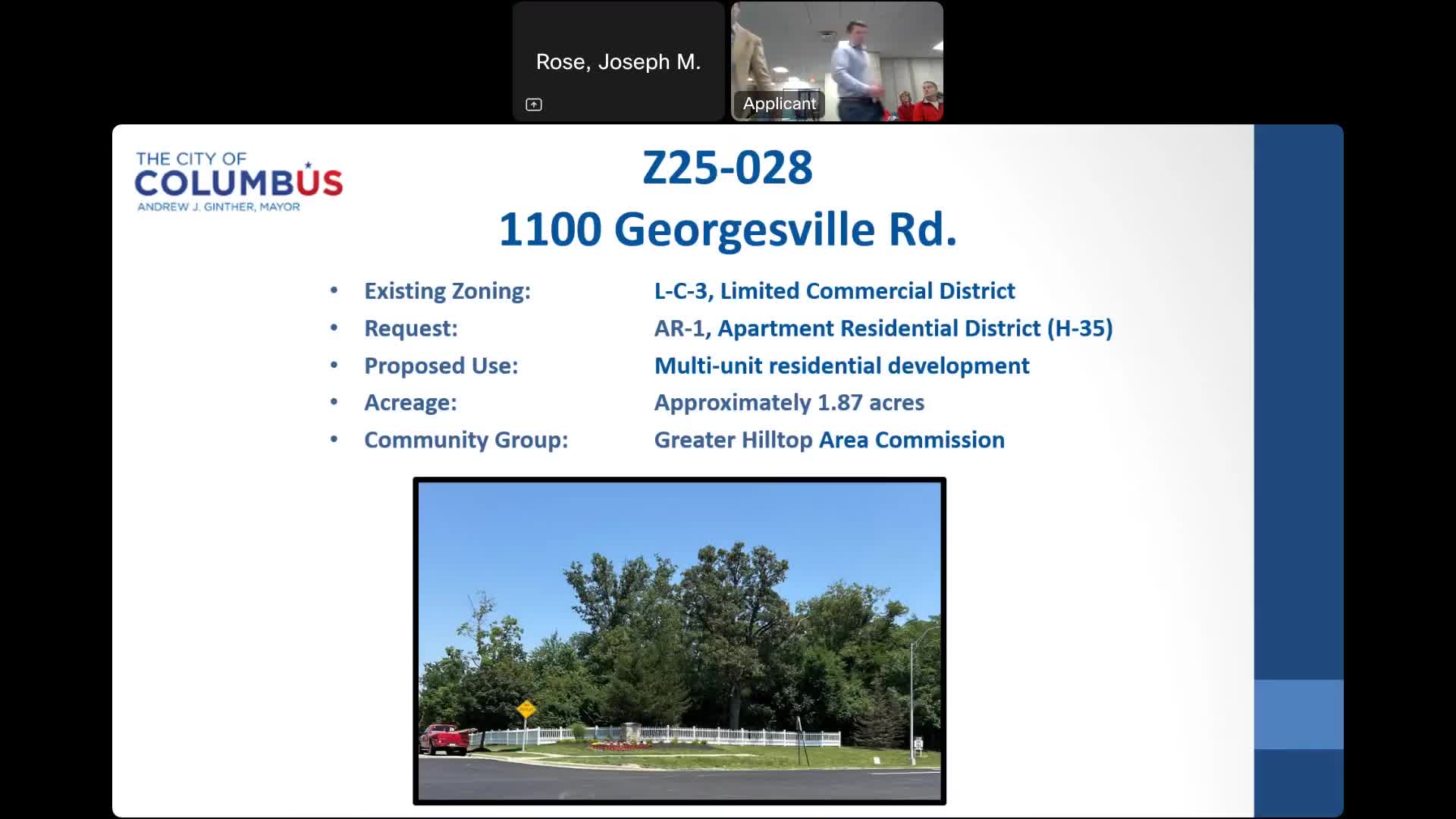Development commission backs rezoning for 48-unit apartment project at Hall Road and Georgesville