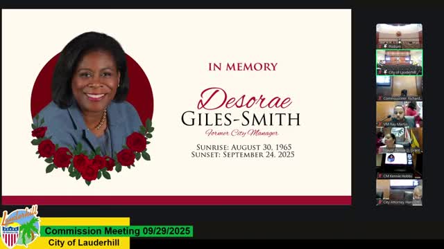Lauderhill remembers former city manager Desiree G. Smith; city announces memorial and funeral services