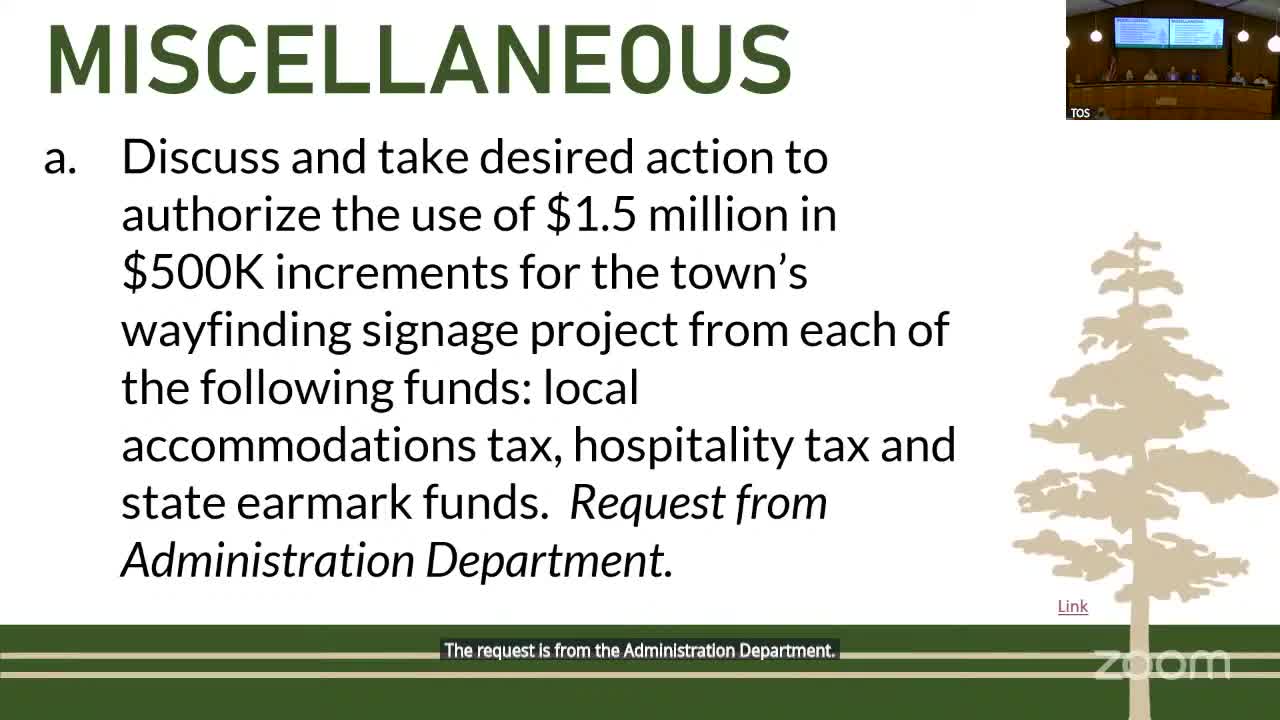 Council authorizes funds for $1.5 million wayfinding signage project using accommodation, hospitality and earmarked funds