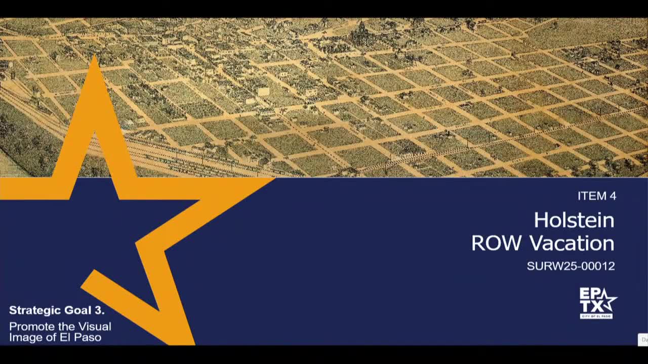 Plan Commission approves Holstein Road right‑of‑way vacation despite neighborhood concerns