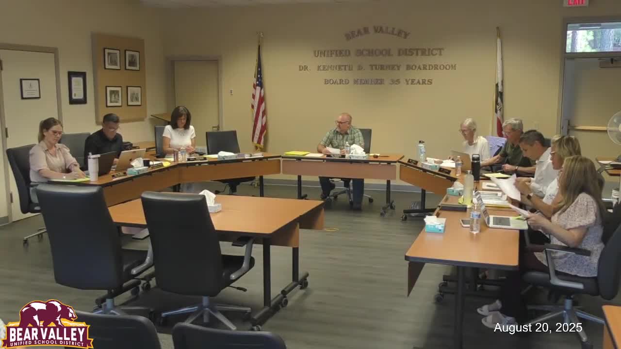 Bear Valley Unified highlights new classified hires, back-to-school visits and staff training plans