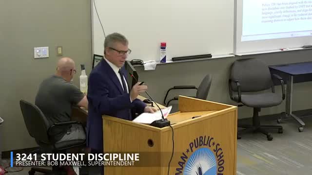 Pullman board reviews OSPI emergency changes to student-discipline policy 3241
