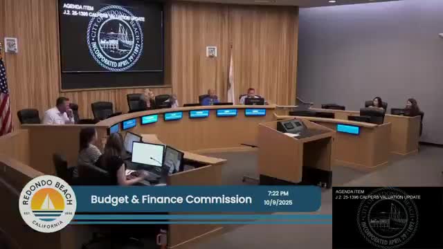 Finance director reports improved CalPERS valuation; commission accepts update on file