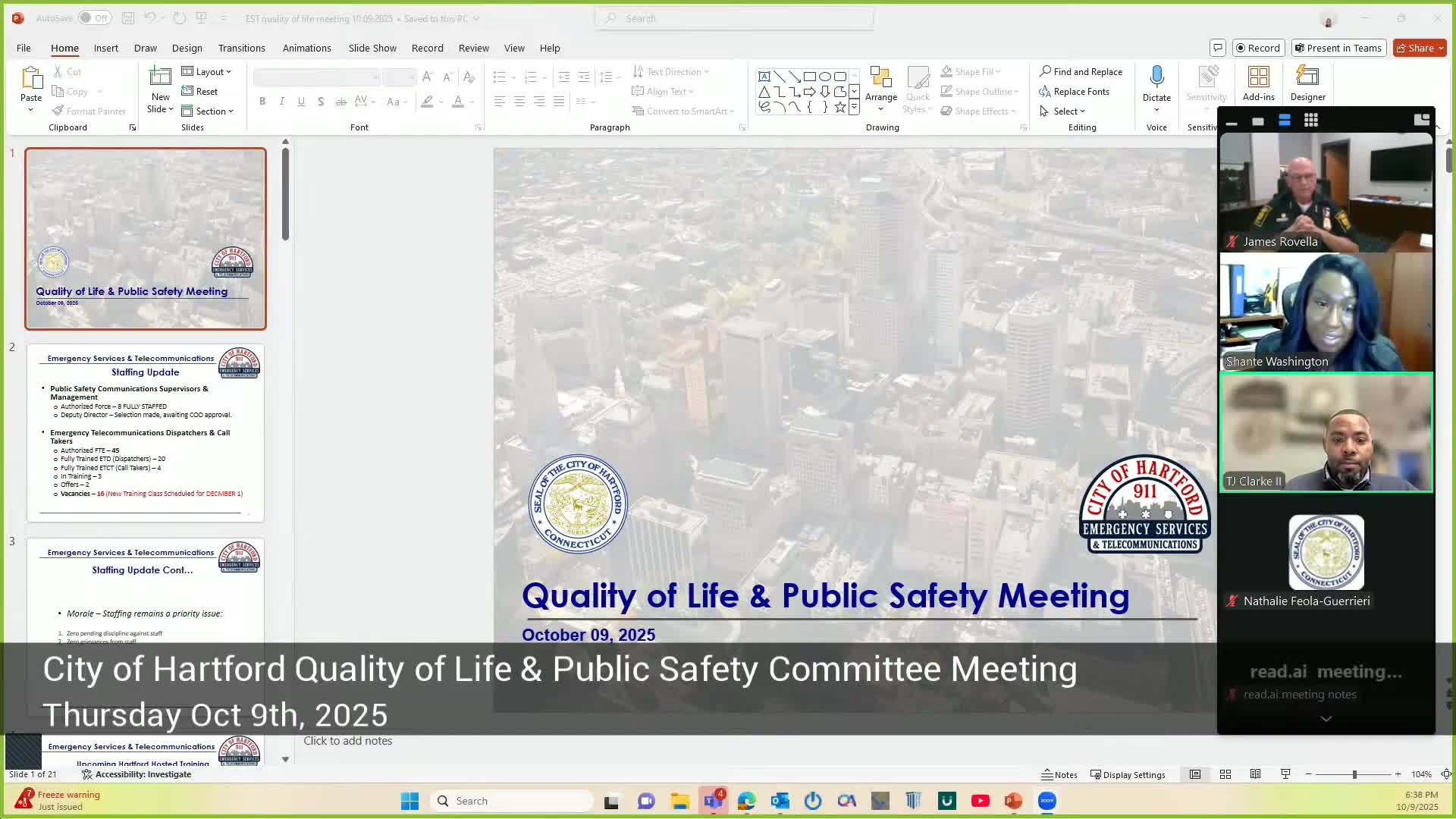 Emergency Services & Telecommunications reports staffing gaps, training and CAD/AMR integration delays