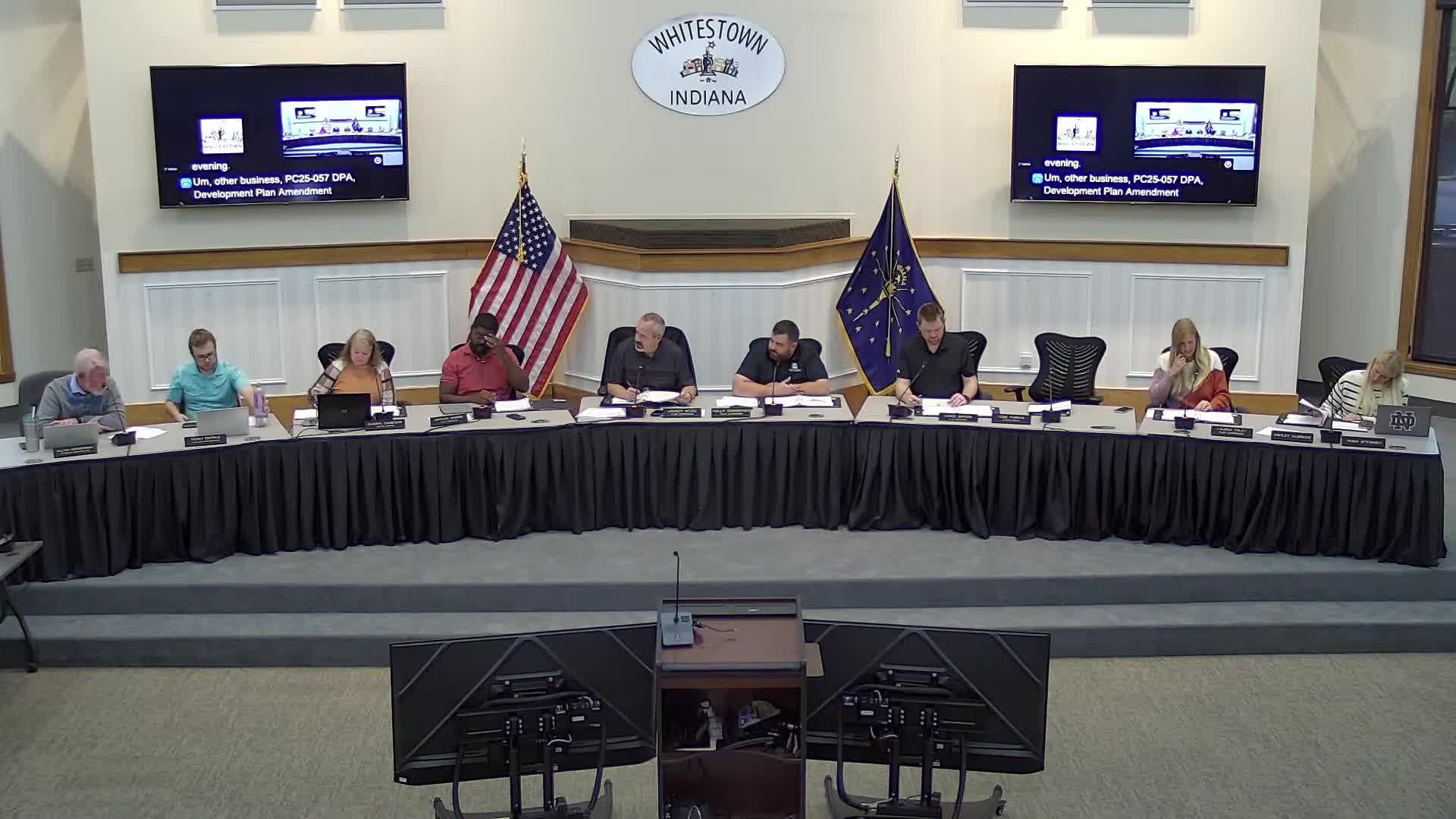 Staff reports administrative approval of Project Edge development plan amendment; Chipotle construction noted