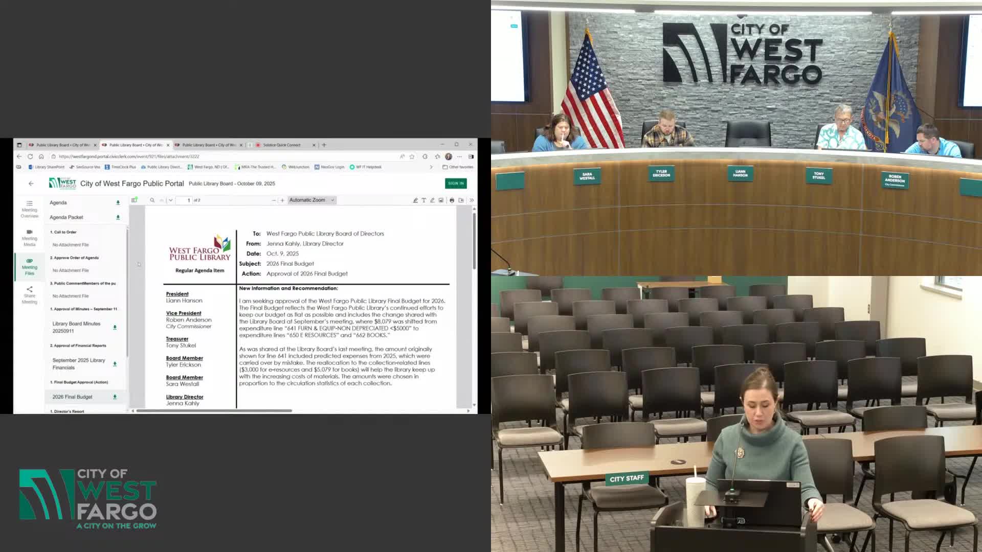 West Fargo Library board approves final fiscal 2026 budget, shifts funds to e-resources and books
