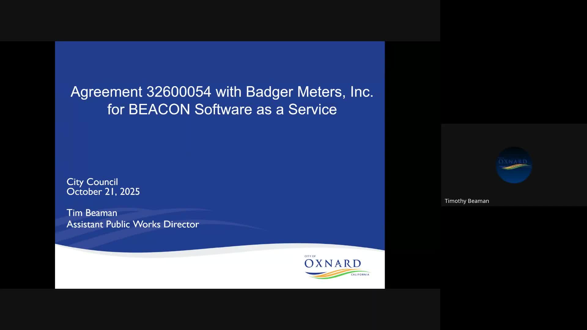 City staff seeks council authorization for $1.63 million Badger Meter software contract