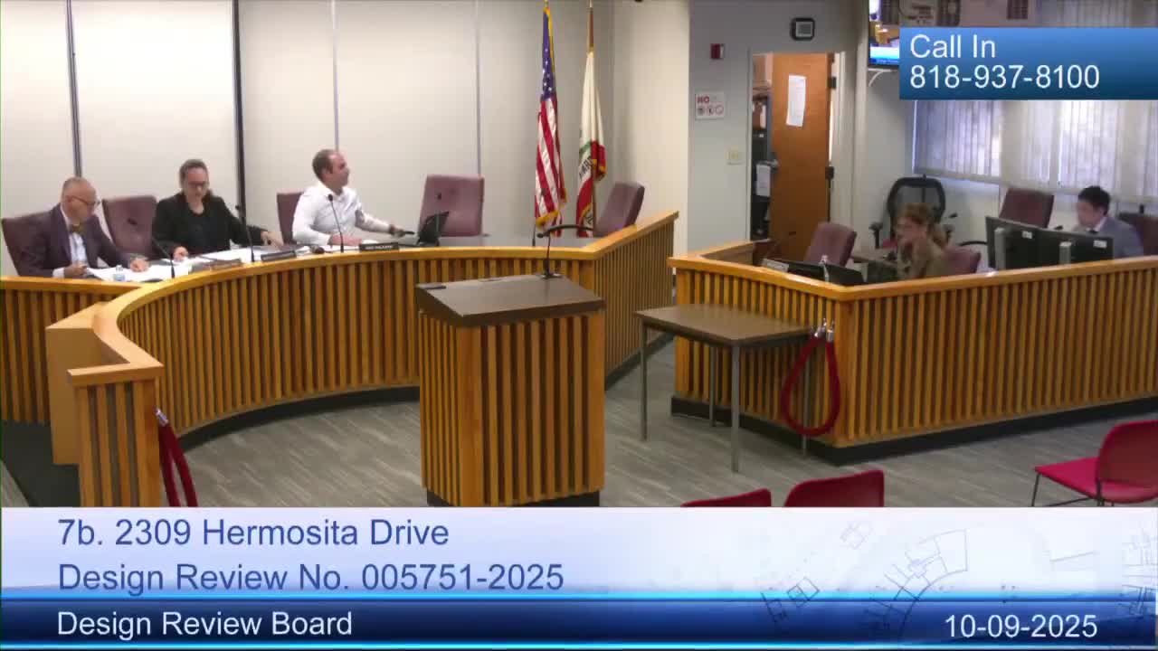 Glendale DRB approves new single‑family home at 2309 Hermosita Drive