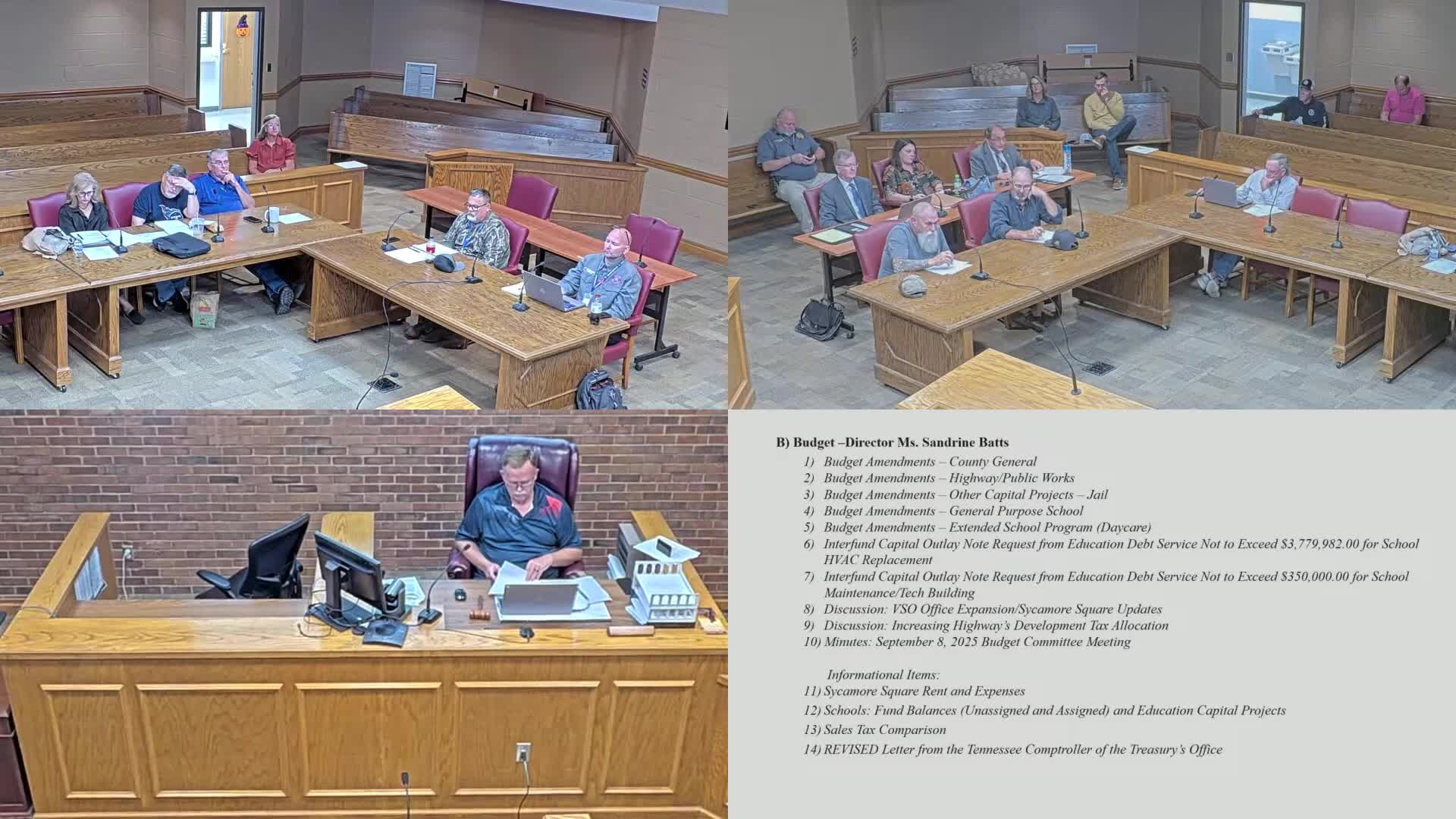 County budget committee backs Ed Debt note for school HVAC upgrades and $350,000 in design fees for maintenance/tech building