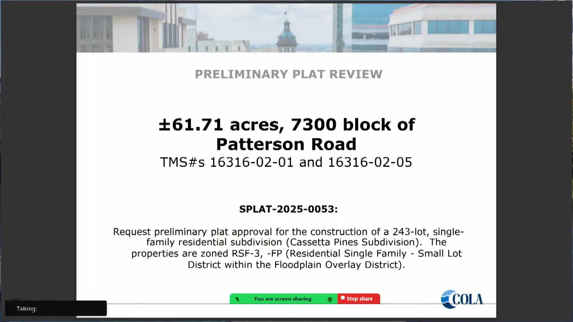 Planning commission defers 243‑lot Caseta Pines subdivision after traffic and outreach concerns