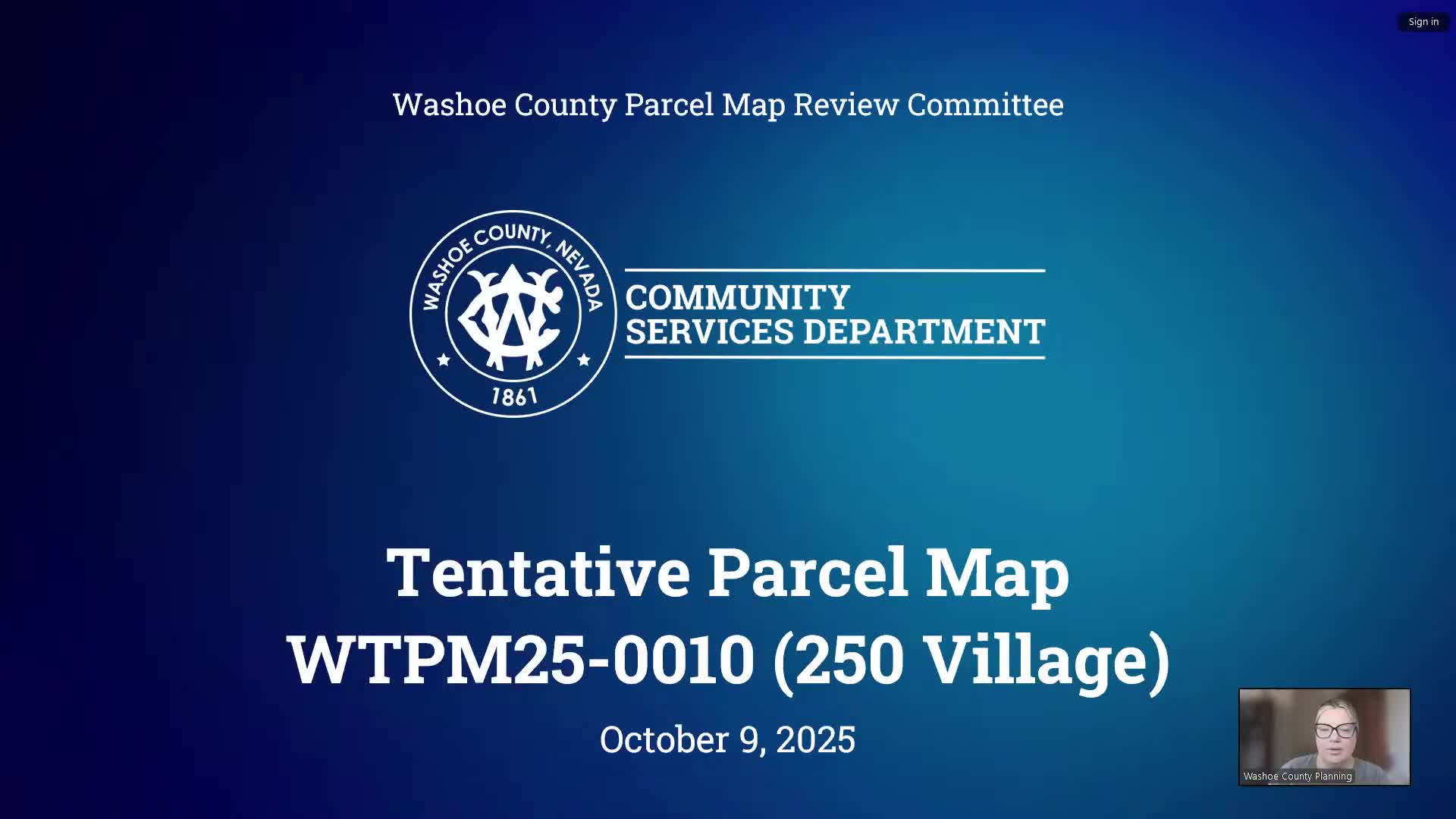 Parcel map converts 250 Village Boulevard to three airspace condominiums; TRPA sign-off required