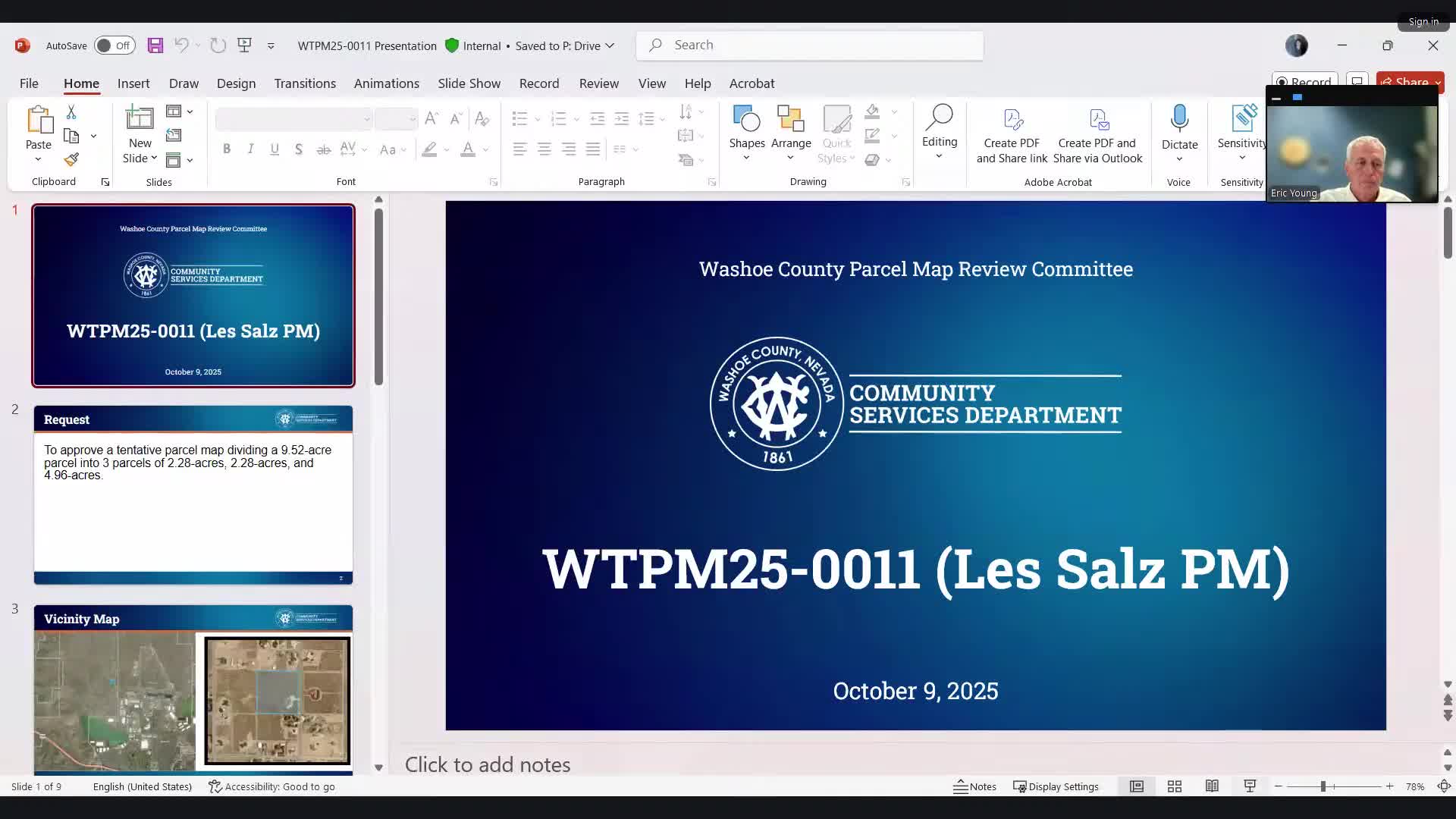 Parcel map for Les Sauls approved, splits 9.5‑acre Washoe County parcel into three lots
