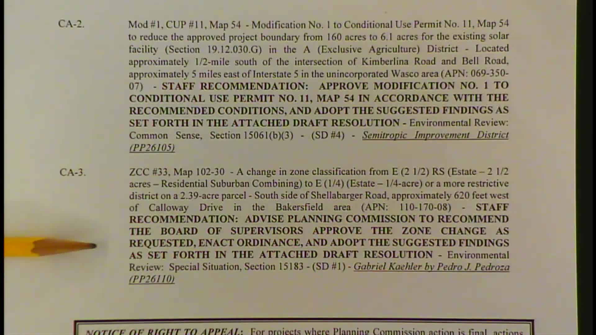 Commission recommends zone change on 2.39‑acre parcel on Shallenberger Road in Bakersfield