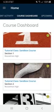 How to find course updates in the Schoology app