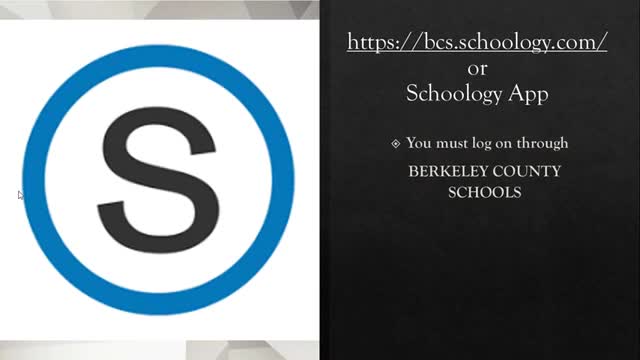 Berkeley County Schools video explains how to log into Schoology
