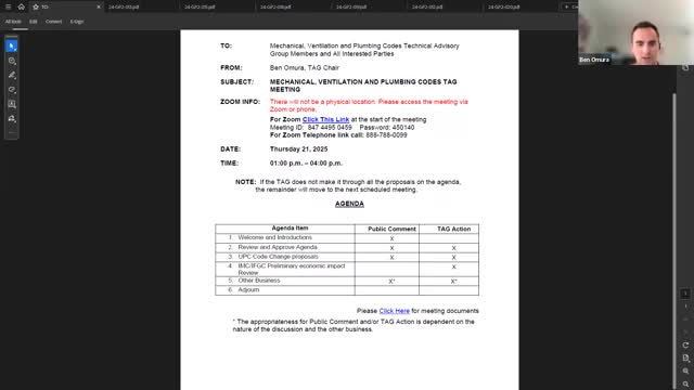 TAG discusses preliminary economic-impact review and small-business survey ahead of CR102 filing