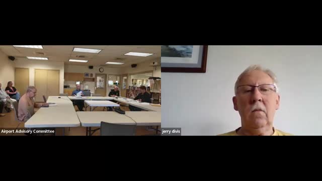 City staff brief Airport Advisory Committee on AWOS costs, on‑call engineering and hangar policy