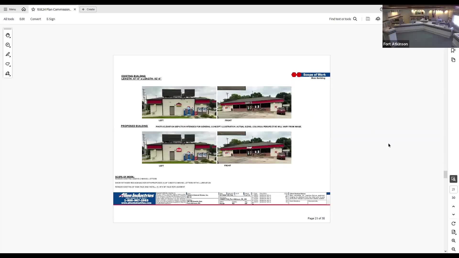 Plan commission approves Casey’s sign-face replacements but requires pylon modification to meet height limit