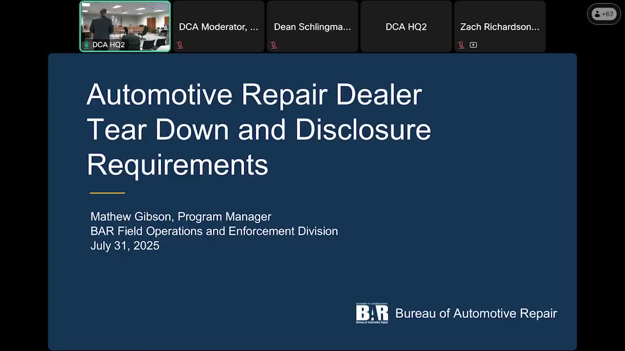 BAR rules on teardown estimates take effect; towing disclosure sparks widespread industry concern