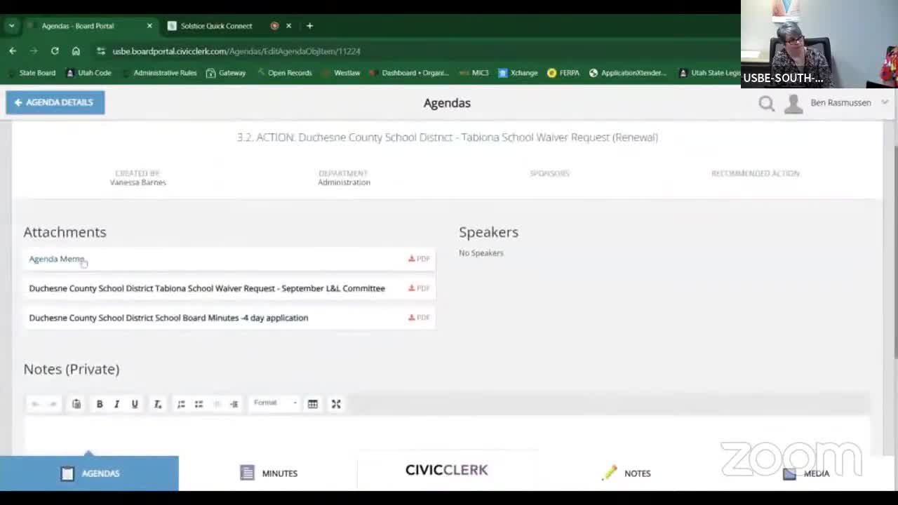 Committee grants three-year waiver renewal allowing Tabiona Schools to continue four-day week