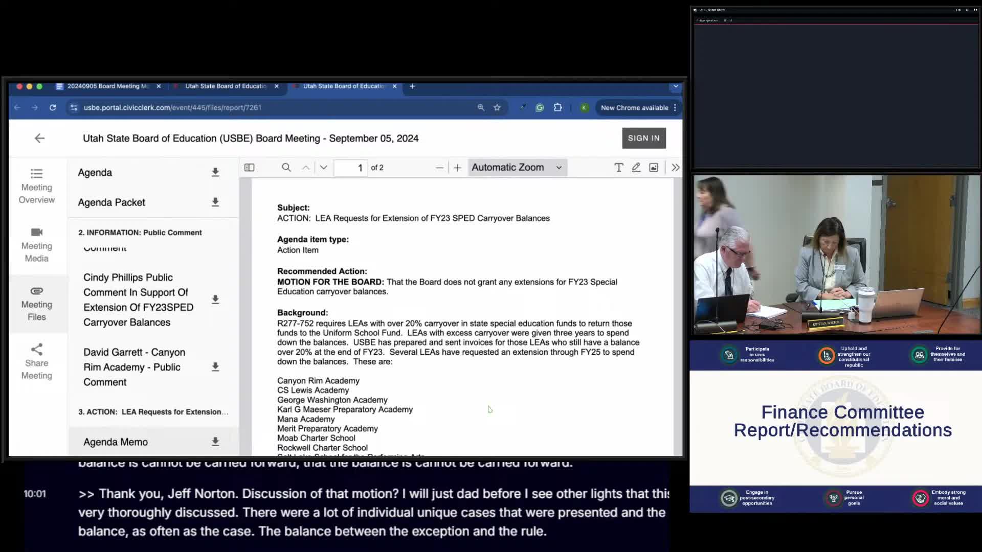 Utah State Board denies extensions for FY23 special-education carryover balances