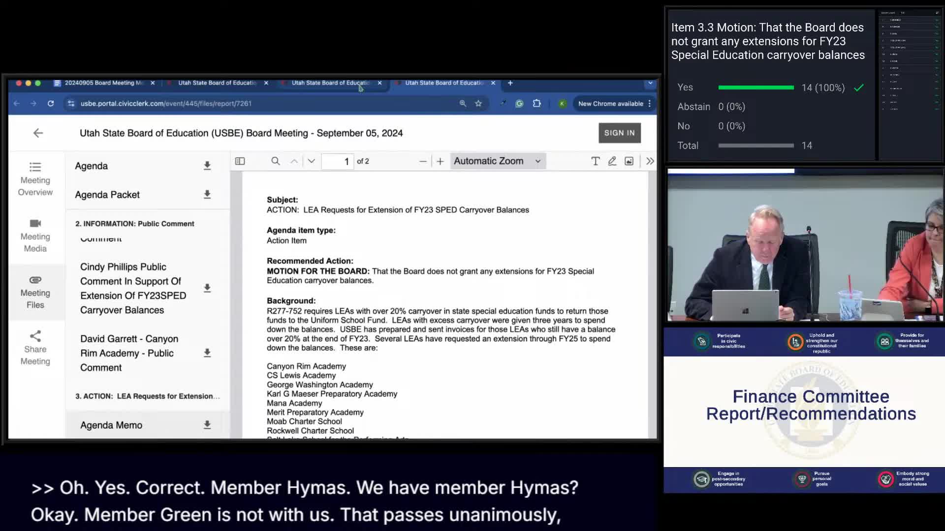 Board prioritizes $500,000 for suicide prevention, $750,000 for LEA financial systems from FY24 carryforward