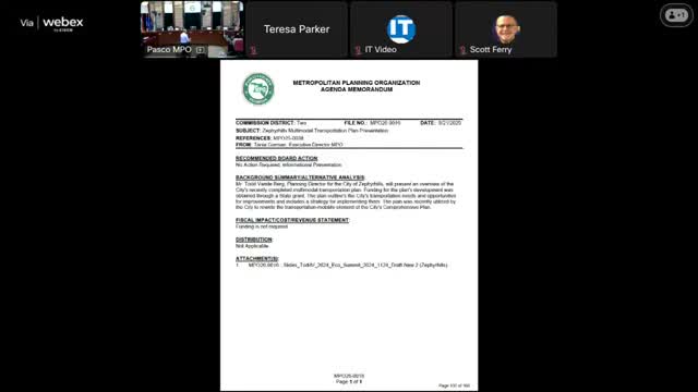 Zephyrhills officials describe mobility plan, prioritize trails and downtown complete‑streets