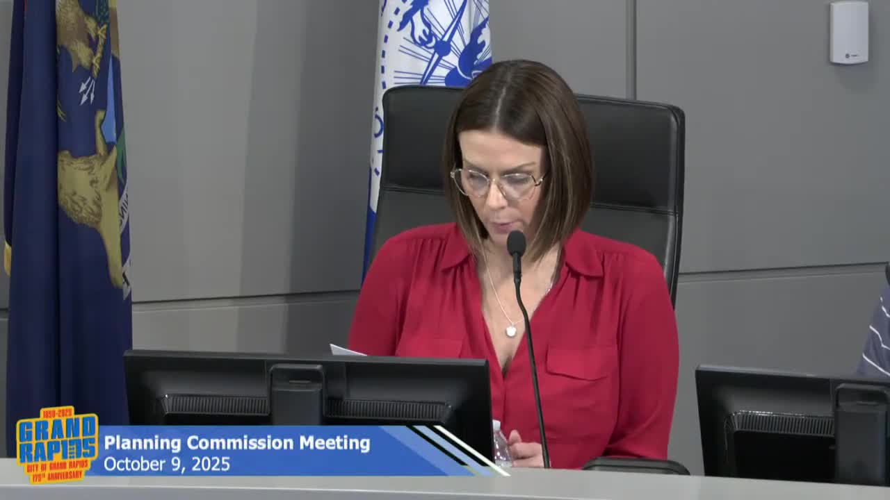 Planning commission allows outdoor events and paid public parking at 45 Ottawa NW with late‑hour limits and licensing conditions
