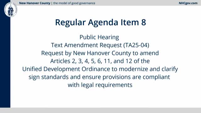 County updates sign regulations in Unified Development Ordinance; board votes to approve maintenance amendment