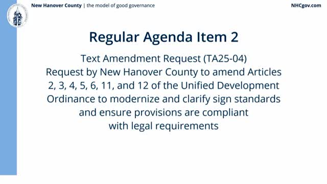 Planning board recommends UDO sign maintenance amendment to clarify digital‑sign rules