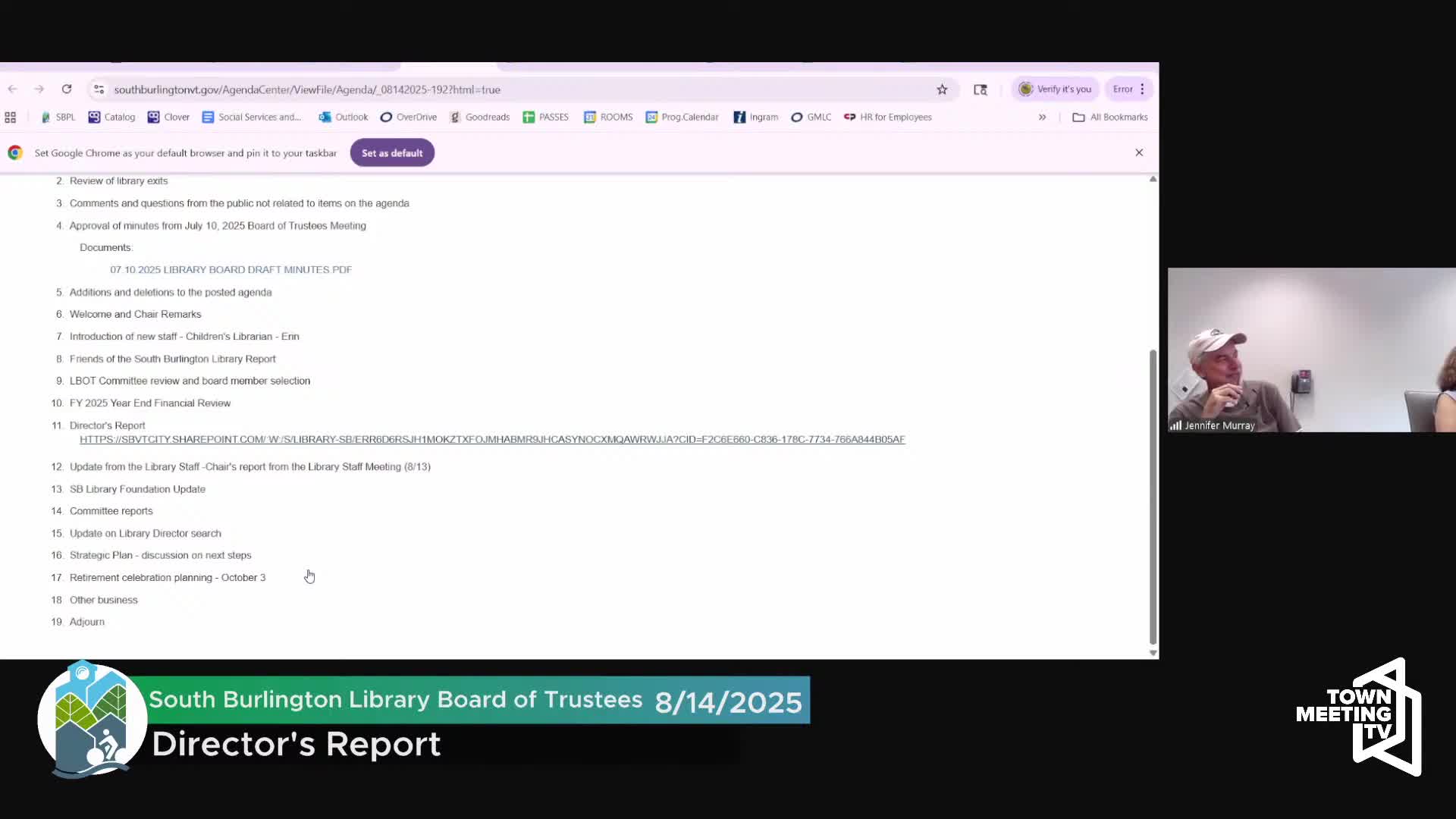 Director updates board on Sunday hours plan, staffing needs, digital services and outreach