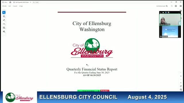 Council accepts second‑quarter 2025 financial and investment reports; sales tax bump driven by a few large construction projects