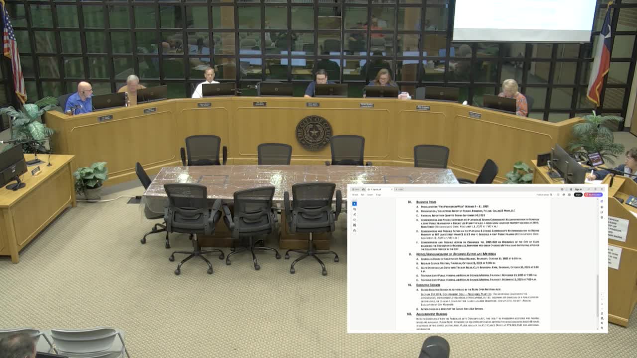 Collections firm tells Clute council outstanding property taxes total roughly $178,000; city "does not have a delinquent property tax problem," representative
s