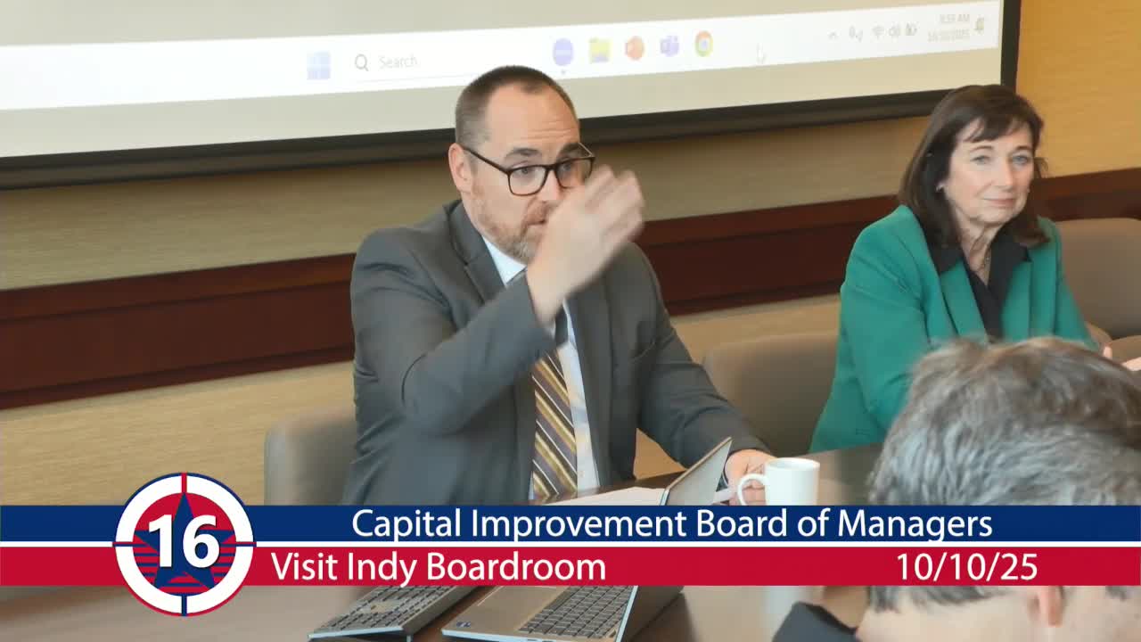 Capital Improvement Board adopts resolution thanking departing member Earl Goode, welcomes two new members